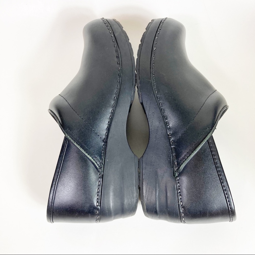 LL Bean Black Leather Clogs Professional Nursing_8